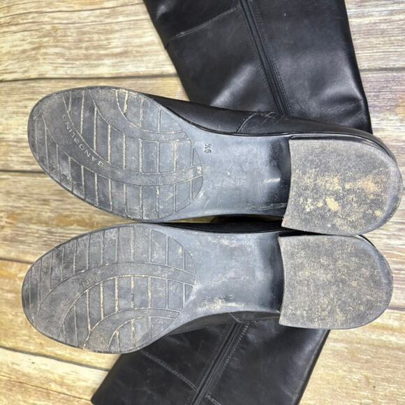 Bandolino Black Leather Cowgirl Biker Western Women's Riding Boots Sz 9.5 - Picture 5 of 7